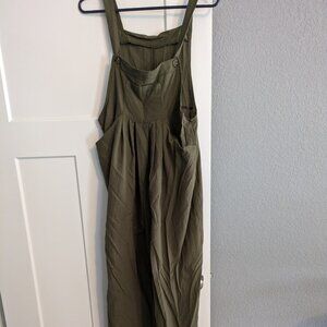 Olive Green Overalls